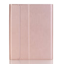 A102B For iPad 10.2 inch 2019 Ultra-thin Detachable Bluetooth Keyboard Leather Tablet Case with Stand & Pen Slot Function (Rose Gold)
