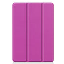 For iPad 10.2 Custer Texture Horizontal Flip Smart PU Leather Case with Sleep / Wake-up Function & Three-folding Holder (Purple)