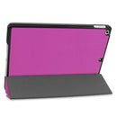 For iPad 10.2 Custer Texture Horizontal Flip Smart PU Leather Case with Sleep / Wake-up Function & Three-folding Holder (Purple)