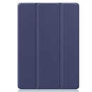 For iPad 10.2 2021 / 2020 / 2019 Custer Texture Horizontal Flip Smart TPU Leather Case with Sleep / Wake-up Function & Three-folding Holder & Pen Slot(Dark Blue)