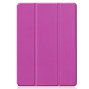 For iPad 10.2 2021 / 2020 / 2019 Custer Texture Horizontal Flip Smart TPU Leather Case with Sleep / Wake-up Function & Three-folding Holder & Pen Slot(Purple)
