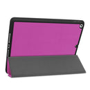 For iPad 10.2 2021 / 2020 / 2019 Custer Texture Horizontal Flip Smart TPU Leather Case with Sleep / Wake-up Function & Three-folding Holder & Pen Slot(Purple)
