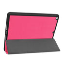 For iPad 10.2 2021 / 2020 / 2019 Custer Texture Horizontal Flip Smart TPU Leather Case with Sleep / Wake-up Function & Three-folding Holder & Pen Slot(Rose Red)