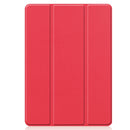 For iPad 10.2 2021 / 2020 / 2019 Custer Texture Horizontal Flip Smart TPU Leather Case with Sleep / Wake-up Function & Three-folding Holder & Pen Slot(Red)