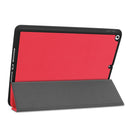 For iPad 10.2 2021 / 2020 / 2019 Custer Texture Horizontal Flip Smart TPU Leather Case with Sleep / Wake-up Function & Three-folding Holder & Pen Slot(Red)