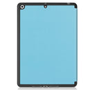 For iPad 10.2 2021 / 2020 / 2019 Custer Texture Horizontal Flip Smart TPU Leather Case with Sleep / Wake-up Function & Three-folding Holder & Pen Slot(Sky Blue)