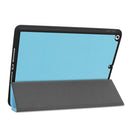 For iPad 10.2 2021 / 2020 / 2019 Custer Texture Horizontal Flip Smart TPU Leather Case with Sleep / Wake-up Function & Three-folding Holder & Pen Slot(Sky Blue)