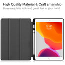 For iPad 10.2 2021 / 2020 / 2019 Custer Texture Horizontal Flip Smart TPU Leather Case with Sleep / Wake-up Function & Three-folding Holder & Pen Slot(Sky Blue)