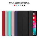 Multi-folding Shockproof PC + PU Leather Protective Case for iPad Pro 12.9 2018 / 2020, with Holder & Sleep / Wake-up Function(Mint Green)