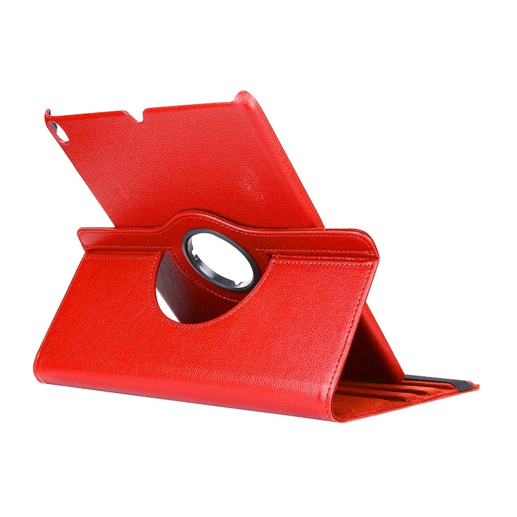 Litchi Texture 360 Degree Spin Multi-function Horizontal Flip Leather Protective Case with Holder for iPad Pro 10.5 inch / iPad Air (2019) (Red)
