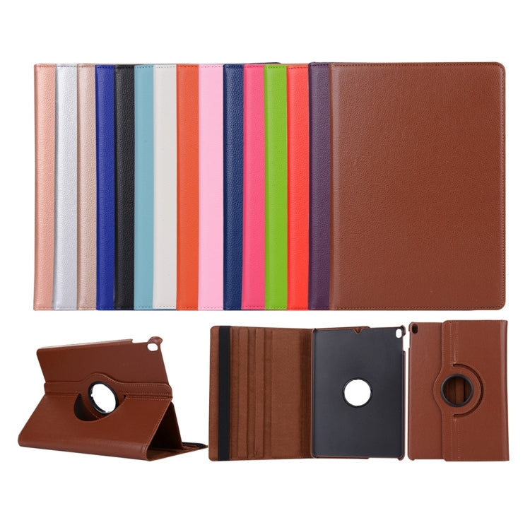 Litchi Texture 360 Degree Spin Multi-function Horizontal Flip Leather Protective Case with Holder for iPad Pro 10.5 inch / iPad Air (2019) (Red)