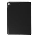 For iPad Pro 10.5 inch PU Litchi Texture 3-folding Smart Case Clear Back Cover with Holder(Black)
