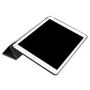 For iPad Pro 10.5 inch PU Litchi Texture 3-folding Smart Case Clear Back Cover with Holder(Black)
