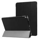 For iPad Pro 10.5 inch PU Litchi Texture 3-folding Smart Case Clear Back Cover with Holder(Black)