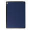 For iPad Pro 10.5 inch PU Litchi Texture 3-folding Smart Case Clear Back Cover with Holder(navy)