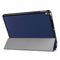 For iPad Pro 10.5 inch PU Litchi Texture 3-folding Smart Case Clear Back Cover with Holder(navy)