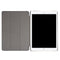 For iPad Pro 10.5 inch PU Litchi Texture 3-folding Smart Case Clear Back Cover with Holder(navy)