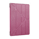 For iPad Pro 10.5 inch Silk Texture Horizontal Deformation Flip Leather Case with 4-folding Holder & Sleep / Wake-up(Magenta)