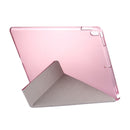 For iPad Pro 10.5 inch Silk Texture Horizontal Deformation Flip Leather Case with 4-folding Holder & Sleep / Wake-up(Magenta)
