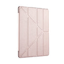 For iPad Pro 10.5 inch Silk Texture Horizontal Deformation Flip Leather Case with 4-folding Holder & Sleep / Wake-up(Rose Gold)