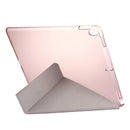For iPad Pro 10.5 inch Silk Texture Horizontal Deformation Flip Leather Case with 4-folding Holder & Sleep / Wake-up(Rose Gold)