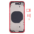 Battery Back Cover with Camera Lens Cover & SIM Card Tray & Side keys for iPhone SE 2020(Red)