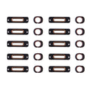 10 PCS 2 in 1 for iPhone SE Charging Port Retaining Brackets + Headphone Jack Rings(Rose Gold)