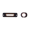 10 PCS 2 in 1 for iPhone SE Charging Port Retaining Brackets + Headphone Jack Rings(Rose Gold)