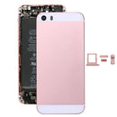 5 in 1 for iPhone SE Original (Back Cover + Card Tray + Volume Control Key + Power Button + Mute Switch Vibrator Key) Full Assembly Housing Cover(Rose Gold)