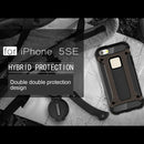 Tough Armor TPU + PC Combination Case for iPhone SE & 5 & 5s(Black)