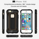 Tough Armor TPU + PC Combination Case for iPhone SE & 5 & 5s(Black)