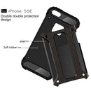 Tough Armor TPU + PC Combination Case for iPhone SE & 5 & 5s(Black)