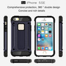 Tough Armor TPU + PC Combination Case for iPhone iPhone SE & 5 & 5s(Dark Blue)