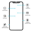 For iPhone X 0.26mm 9H Surface Hardness 3D Explosion-proof Full Screen Carbon Fiber Soft Edges Tempered Glass Screen Film(Black)