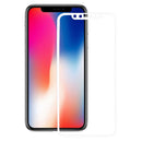 For iPhone X 0.26mm 9H Surface Hardness 3D Explosion-proof Full Screen Carbon Fiber Soft Edges Tempered Glass Screen Film (White)