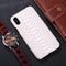 For iPhone X / XS Snake Skin Texture Paste Protective Back Cover Case(White)