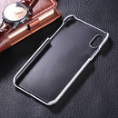 For iPhone X / XS Snake Skin Texture Paste Protective Back Cover Case(White)