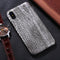 For iPhone X / XS Crocodile Texture Paste Protective Back Cover Case (Silver)
