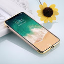 For iPhone X / XS Three Stage Splicing Electroplating Side Protective Back Cover Case (Champagne Gold)