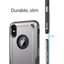 For iPhone X / XS Shockproof Rugged Armor Protective Case(Grey)