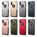 For iPhone X / XS Shockproof Rugged Armor Protective Case(Grey)