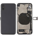 Battery Back Cover Assembly with Side Keys & Vibrator & Loud Speaker & Power Button + Volume Button Flex Cable & Card Tray & Battery Adhesive for iPhone X(Black)