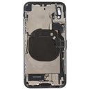 Battery Back Cover Assembly with Side Keys & Vibrator & Loud Speaker & Power Button + Volume Button Flex Cable & Card Tray & Battery Adhesive for iPhone X(Black)