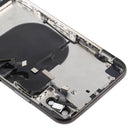 Battery Back Cover Assembly with Side Keys & Vibrator & Loud Speaker & Power Button + Volume Button Flex Cable & Card Tray & Battery Adhesive for iPhone X(Black)