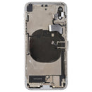 Battery Back Cover Assembly with Side Keys & Vibrator & Loud Speaker & Power Button + Volume Button Flex Cable & Card Tray & Battery Adhesive for iPhone X(White)