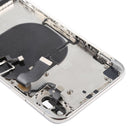 Battery Back Cover Assembly with Side Keys & Vibrator & Loud Speaker & Power Button + Volume Button Flex Cable & Card Tray & Battery Adhesive for iPhone X(White)