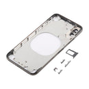 Transparent Back Cover with Camera Lens & SIM Card Tray & Side Keys for iPhone X (Black)
