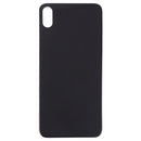 Easy Replacement Big Camera Hole Glass Back Battery Cover with Adhesive for iPhone X(Black)