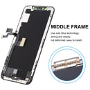 Hard OLED Material LCD Screen and Digitizer Full Assembly for iPhone X(Black)