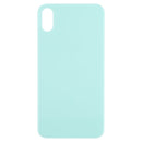 Easy Replacement Big Camera Hole Glass Back Battery Cover for iPhone X / XS(Green)